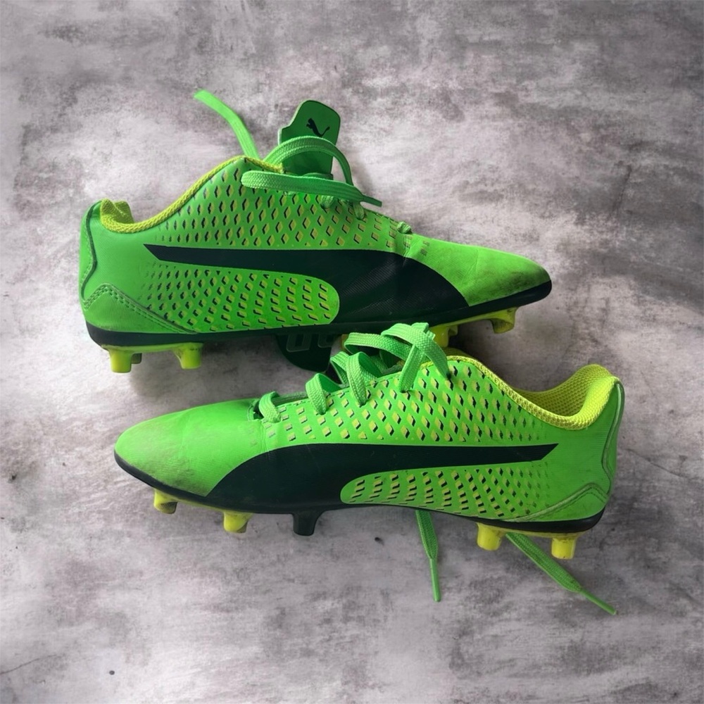 Puma Kids Lime Green Soccer Cleats